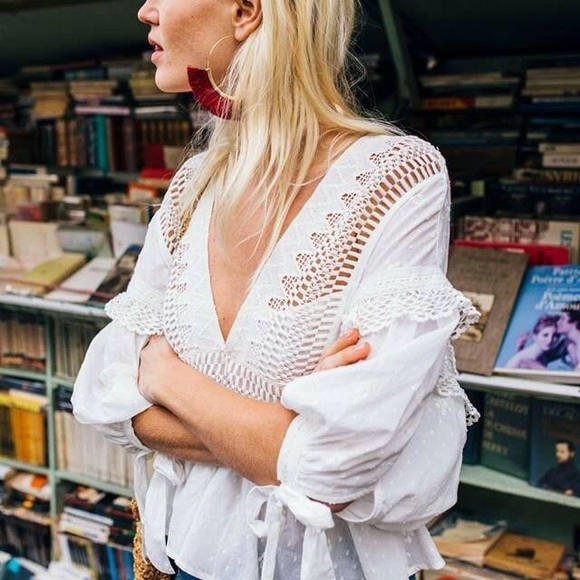 Free People Tops - Free People Drive You Mad puff sleeve blouse